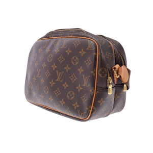 Louis Vuitton Bag Monogram Shoulder Brown Crossbody Reporter Leather
